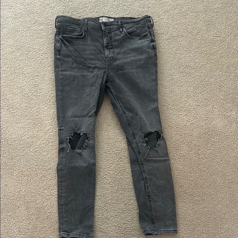 Free people washed black skinny